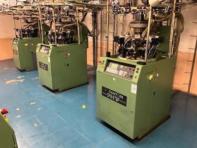 Overzichtsfoto van (5x) 2000 Santoni SM8-TOP1 circular knitting machine