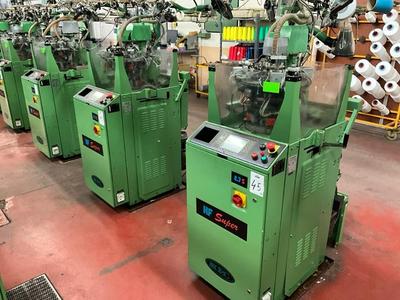 Immagine panoramica di (5x) 2008 Matec HF Super 2.7 circular knitting machine