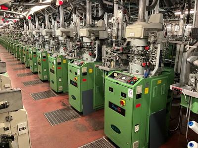 Immagine panoramica di (7x) 2007 Matec Perfectoe 1L circular knitting machine