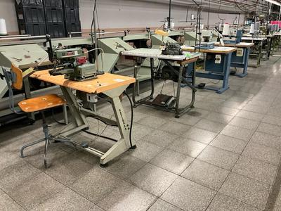 Overzichtsfoto van (4x) industrial sewing machine