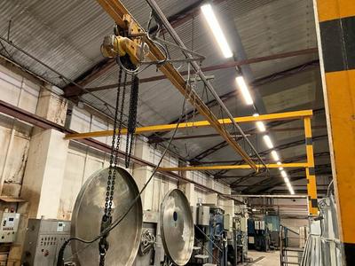 Immagine panoramica di overhead crane