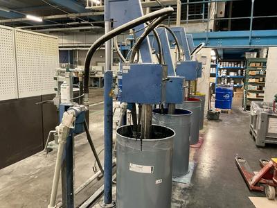 Översiktsbild av E | Combination Technotrans mixing drum pumps and inked stock (38-42)