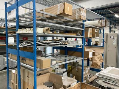 Översiktsbild av steel rack, 4 sections