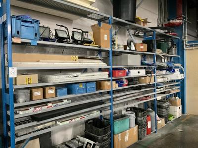 Overzichtsfoto van steel rack, 3 sections