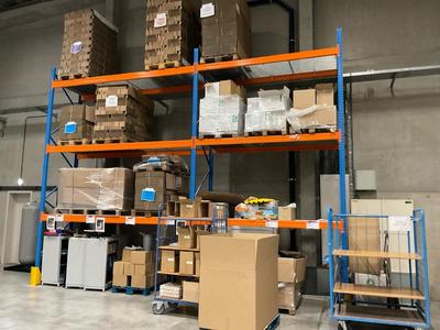 Overzichtsfoto van dismantable pallet racking, 2 sections