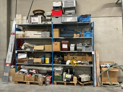 Photo d'aperçu de steel rack, 2 sections, with content