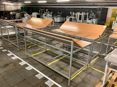 Overzichtsfoto van (8x) workstation