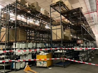 Översiktsbild av (4x) pallet racking