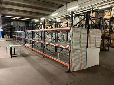 Översiktsbild av pallet racks