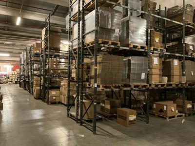 Översiktsbild av pallet racks