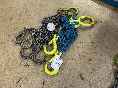 Overzichtsfoto van 2-sprong hijs ketting (3x)