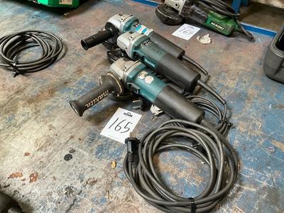 Overzichtsfoto van makita haakseslijper (3x)