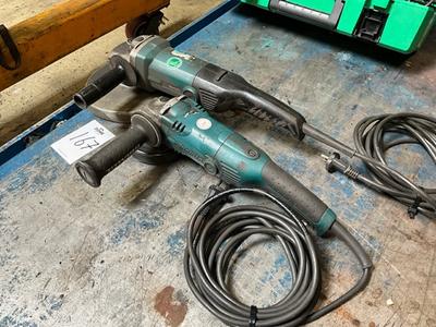 Overzichtsfoto van makita haakseslijper (2x)