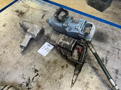 Overzichtsfoto van pneumatische slagmoersleutel (3x)