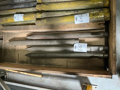 Overzichtsfoto van DHB18s/DHB200s puntbeitel (4x)